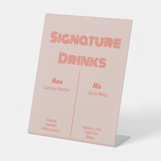 彼と彼女の飲料 台座サイン