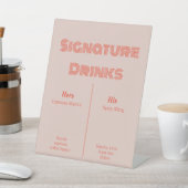 彼と彼女の飲料 台座サイン (インサイチュ)