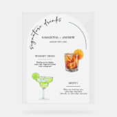 彼と彼女の飲結婚み物の看板 アクリルサイン (正面)