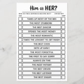 彼と彼女を知っ最高のている記念日のパーティーゲーム (裏面)