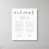 彼と彼女結婚の誓いは白黒の脚本 キャンバスプリント (正面)