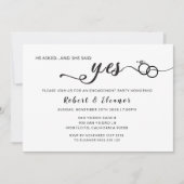 彼と彼女頼は言ったYes婚約招待状 招待状 (正面)