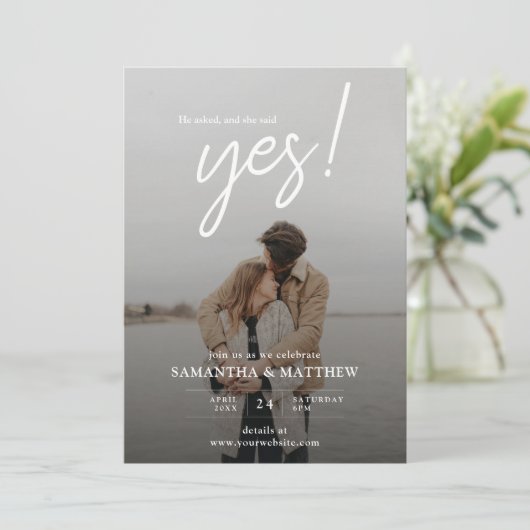 彼と彼女頼はYes写真の婚約パーティと言った 招待状 (スタンド正面)