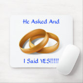 彼と頼私はYESと言った！!!リングや輪マウスパッド マウスパッド (マウス)