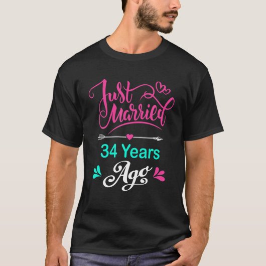 彼とH結婚の34周年記念会 Tシャツ (正面)