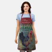 彼におもしろい対する卑劣なオンドリのユーモア エプロン (着用した状態)