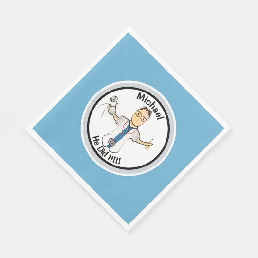 彼にとってブルードクター医師の医学卒業 スタンダードランチョンナプキン (角)