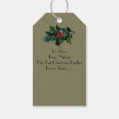 彼にとってヴィンテージクリスマス ギフトタグ (裏面)