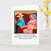 彼にとって周年記念ユーモアあいさつカード カード (黄色い花)