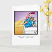 彼にとって周年記念ユーモアあいさつカード カード (黄色い花)