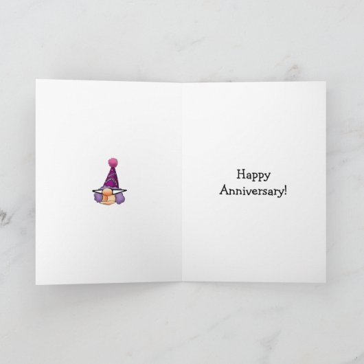 彼にとって周年記念ユーモアあいさつカード カード (内部)