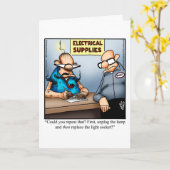 彼にとって周年記念ユーモアあいさつカード カード (黄色い花)