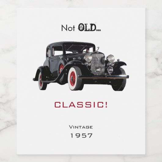 彼にとって歳クラシックではなくカスタム誕生日年 ワインラベル (シングルラベル)