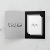 彼にとって灰色で黒い50歳の誕生日 カード (内部)