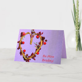 彼にとって紫は軽い心のバレンタイン シーズンカード