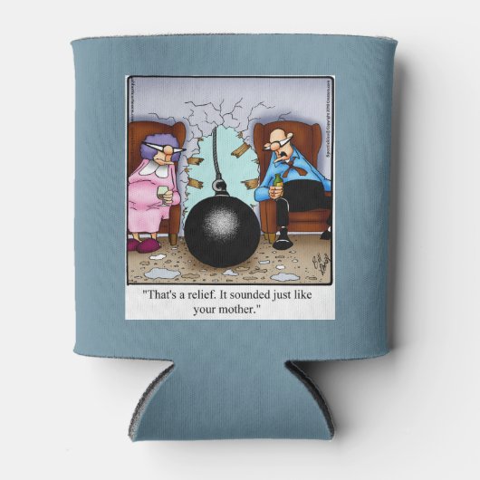 彼にとって結婚のクールユーモアのビール 缶クーラー (正面)