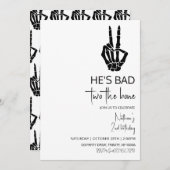 彼にとって2歳のハロウィン誕生日 招待状 (正面/裏面)