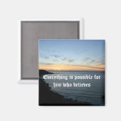 彼には何でも可能だ信じ マグネット (正面/裏面)