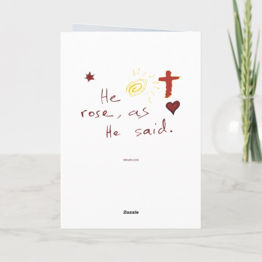 彼によってが上がったイエス・キリストであるイースター復活は上がりました シーズンカード (裏面)