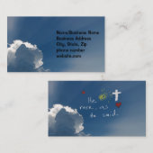 彼によってが上がったイエス・キリストであるイースター復活は上がりました 名刺 (正面/裏面)