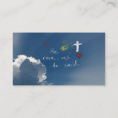 彼によってが上がったイエス・キリストであるイースター復活は上がりました 名刺 (裏面)