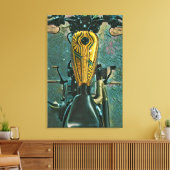 彼にオートバイの贈り物をする キャンバスプリント (インサイチュ (リビング))