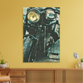 彼にオートバイの贈り物をする キャンバスプリント (インサイチュ (リビング))