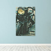 彼にオートバイの贈り物をする キャンバスプリント (インサイチュ (ウッドフロア))