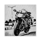 彼にオートバイの贈り物をする ラバースタンプ (インプリント)