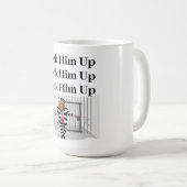 彼にトランプコーヒーマグを閉じ込める コーヒーマグカップ (正面右)