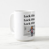 彼にトランプコーヒーマグを閉じ込める コーヒーマグカップ (正面左)