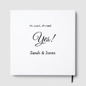 彼にプロポーズしたら、彼女はイエスとシンプルに答えた。 ゲストブック (裏面)