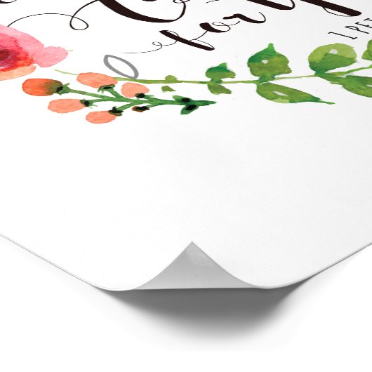 彼に不安を投げ掛けるアートプリント ポスター (角)