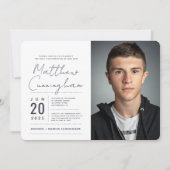 彼に対する聖なるモダン確シンプル認 招待状 (正面)