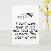 彼に当らないで下さい! カード (黄色い花)