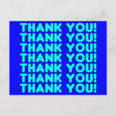 彼に感謝してい男の子と男のクールシアンブルーありがとう ポストカード (正面)