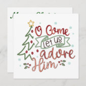 彼に来クリスマスのカードを崇拝する ノートカード (正面/裏面)