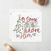 彼に来クリスマスのカードを崇拝する ノートカード (正面/裏面インサイチュ)