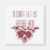 彼に来クリスマス引用文を祝おう マグネット (正面)