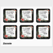 彼に来聖降誕祭のフローラを楽しんでエレガントみよう スクエアシール (シート)