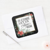 彼に来聖降誕祭のフローラを楽しんでエレガントみよう スクエアシール (封筒)