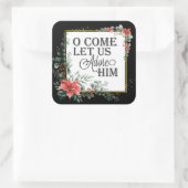 彼に来聖降誕祭のフローラを楽しんでエレガントみよう スクエアシール (バッグ)