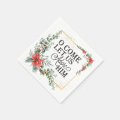 彼に来聖降誕祭のフローラを楽しんでエレガントみよう スタンダードカクテルナプキン (角)