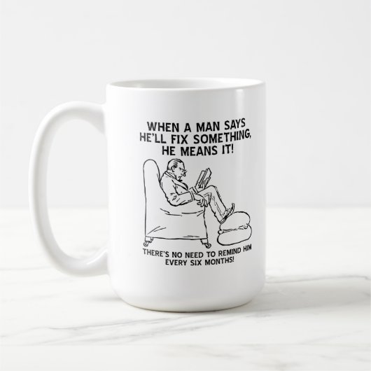 彼に襲うために思い出させる必要性無し コーヒーマグカップ (左)