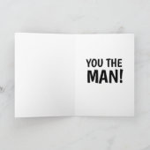 彼に贈るおめでとうカード「YOU THE MAN!」 カード (内部)