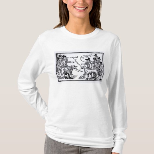 彼にPudelは、彼をPeperかみます Tシャツ (正面)