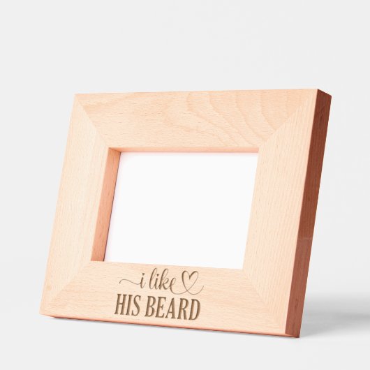 彼のあごひげが好きだ レーザー彫刻フレーム (左)