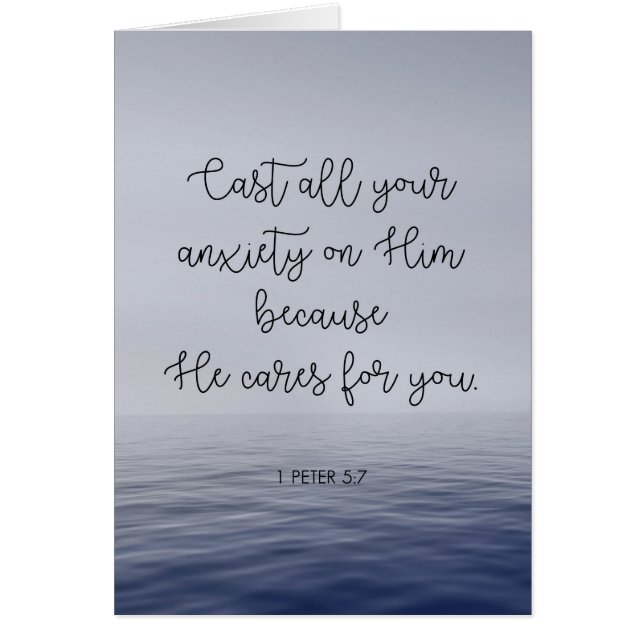 彼のあなたの心配をすべて投げて下さい (正面)