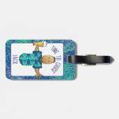 彼のおもしろいための漫画はアフリカ系アメリカ人を巡航 ラゲッジタグ (裏面横)