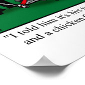 「彼のおもしろい夕食作りの番」ユーモアのポスター ポスター (角)